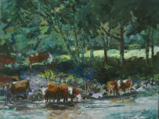 2013-LS025-Cows-in-Tauernriver-40x50