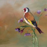 Spring-birds-vogels- tuinvogels-puttertje-olieverfschilderij-van Lynden