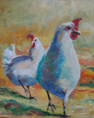 chickens, white chickens, Heleen van Lynden