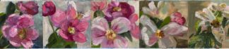 transience, flowers, peonies, pioenrozen, bloemen, olieverf op paneel, Heleen van Lynden