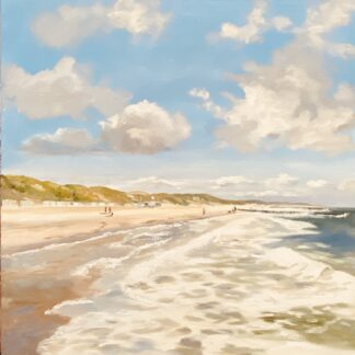 olieverfschilderij, zeegezicht, strand, zee, duinen, seascape, Heleen van Lynden