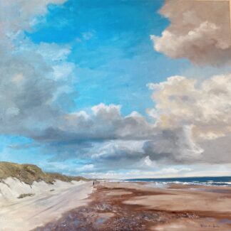 Haamstede, olieverfschilderij, zeegezicht, strand, zee, duinen, seascape, Heleen van Lynden