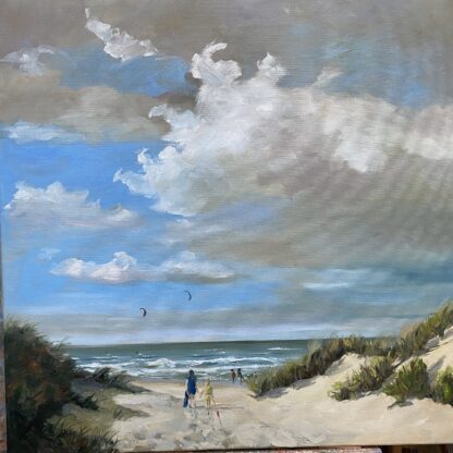 seascape, painting, oilpainting, zeegezicht, Duinen, Heleen van Lynden