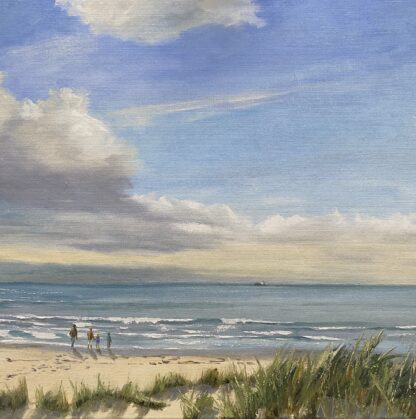 Beach 2, diptich, Seascape, oil on linen, Heleen van Lynden